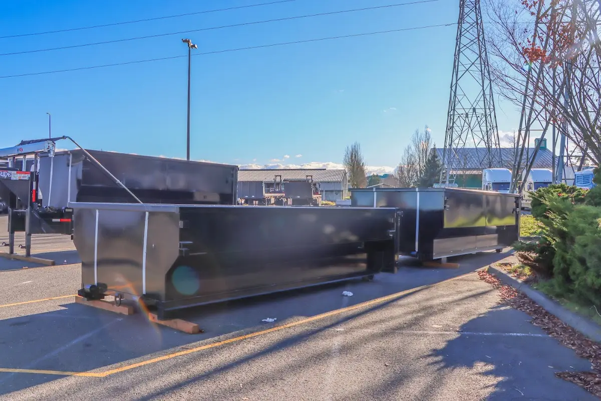 Roll-off dumpster ready for waste disposal at job site for Residential Dumpster Rental in Washington Terrace